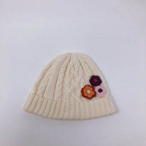 Gymboree White with Foral Design Cotton Hat